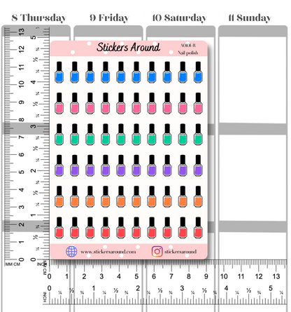 Nail Polish Planner Stickers