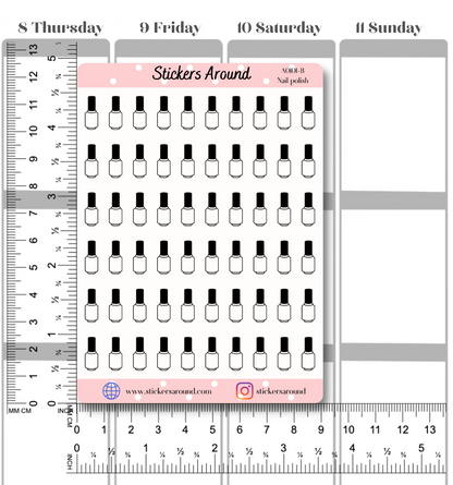 Nail Polish Planner Stickers