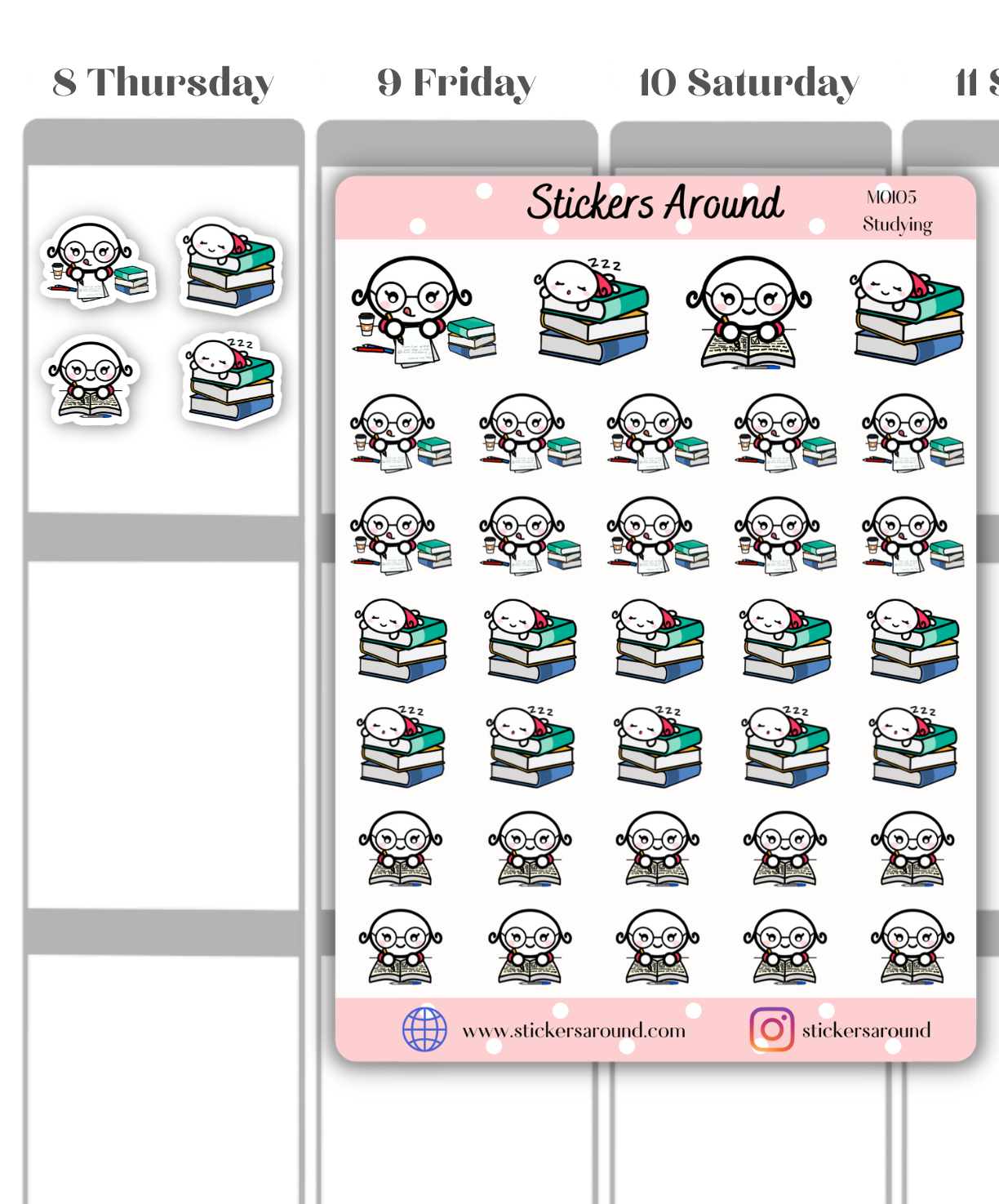 Study Time Sticker Study Planner Sticker – Stickers Around