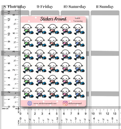 Vacuuming Planner Sticker