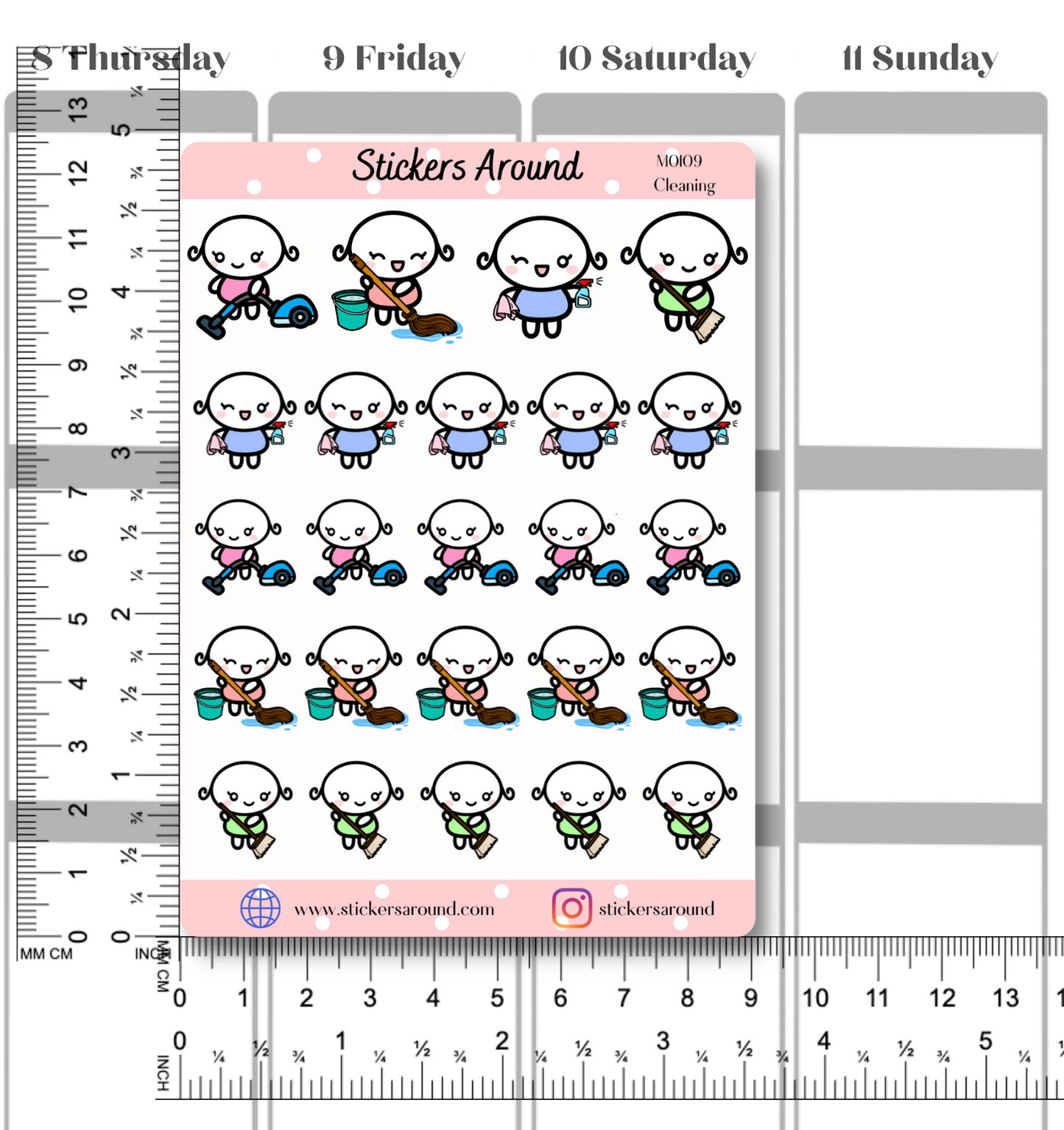 Cleaning Planner Sticker