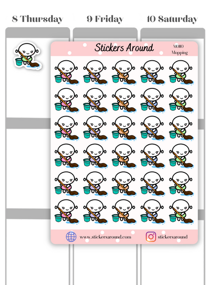 Mopping Planner Sticker