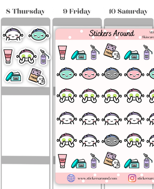 Skincare Routine Planner Sticker