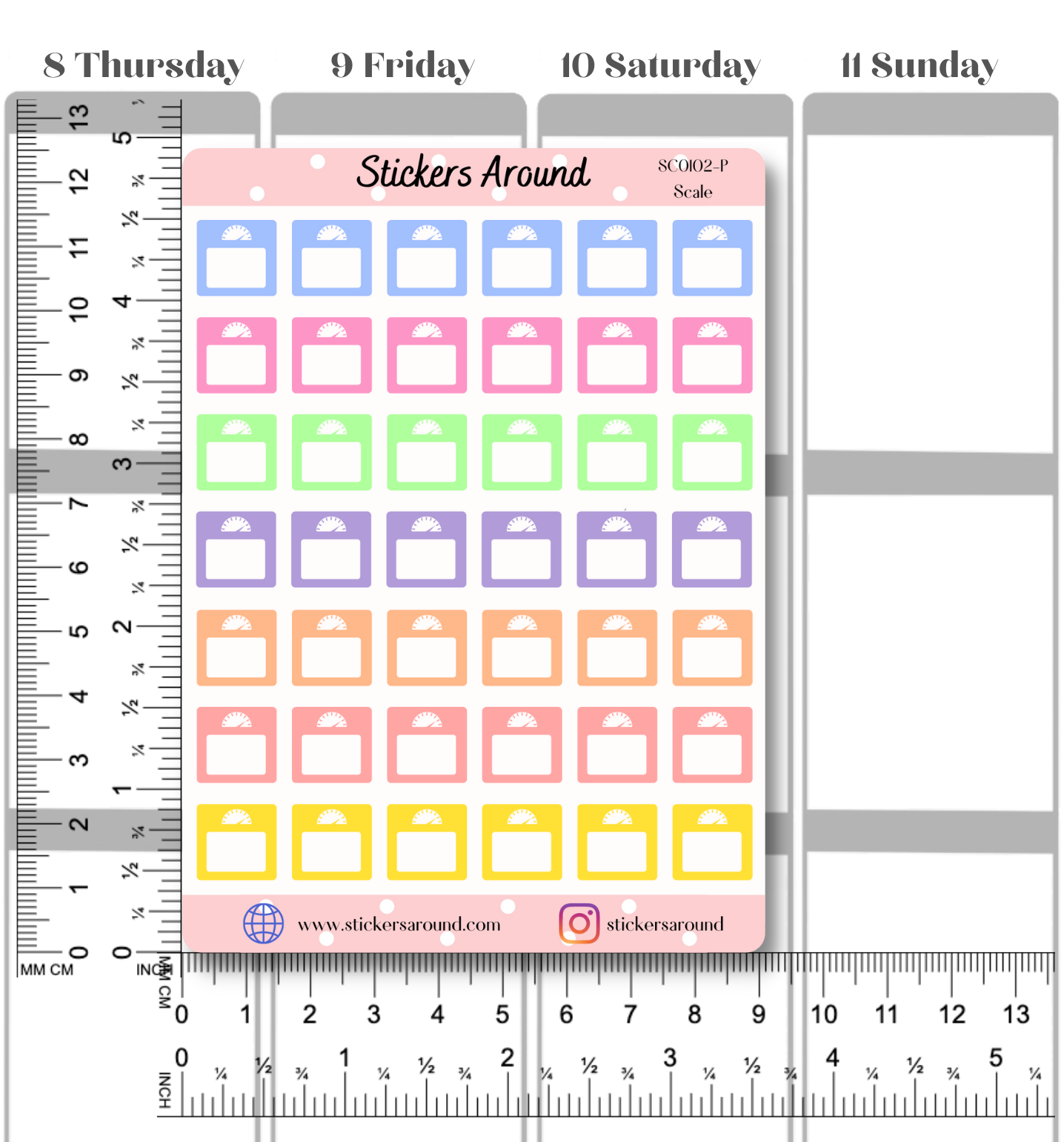 Weight Scale Tracker Planner Sticker