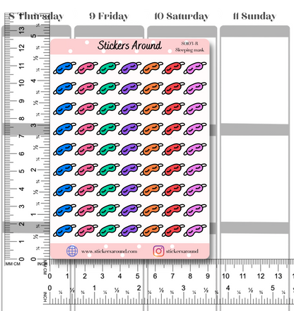 Sleeping Eye Mask Planner Stickers