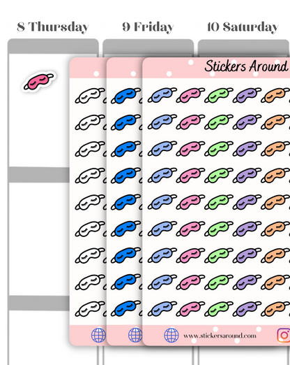 Sleeping Eye Mask Planner Stickers