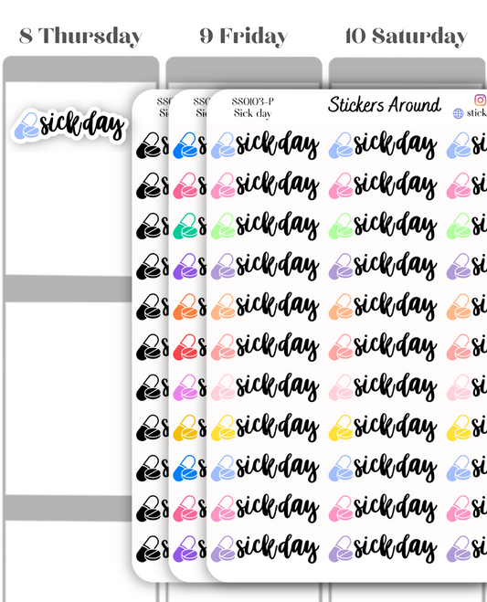 Sick Day Script Planner Sticker