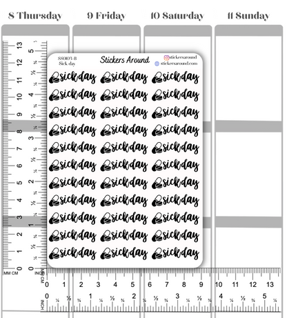 Sick Day Script Planner Sticker