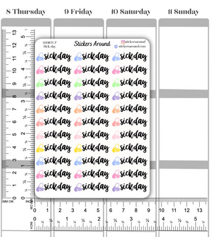 Sick Day Script Planner Sticker