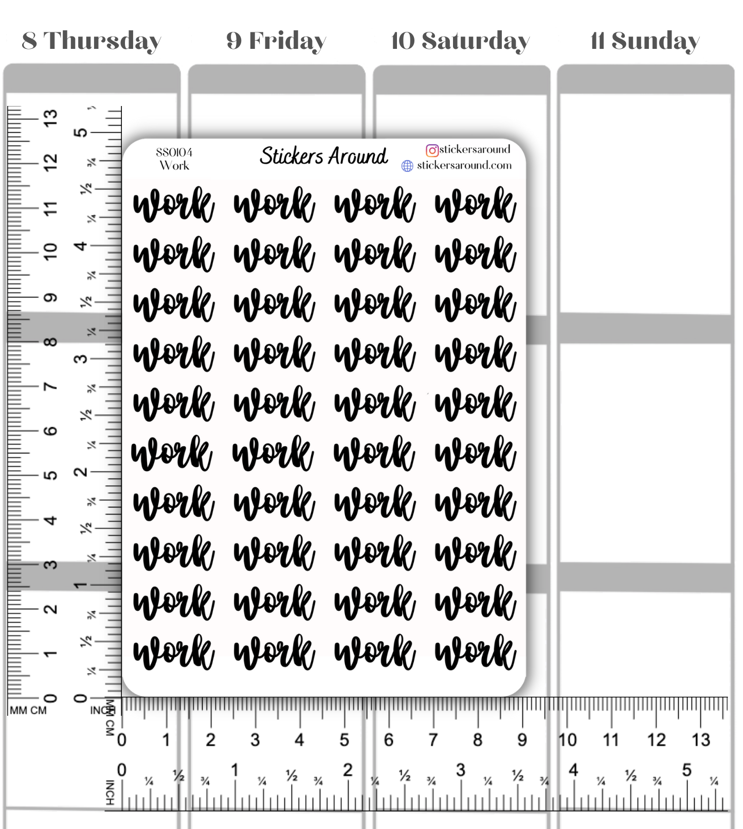 Work Script Planner Sticker