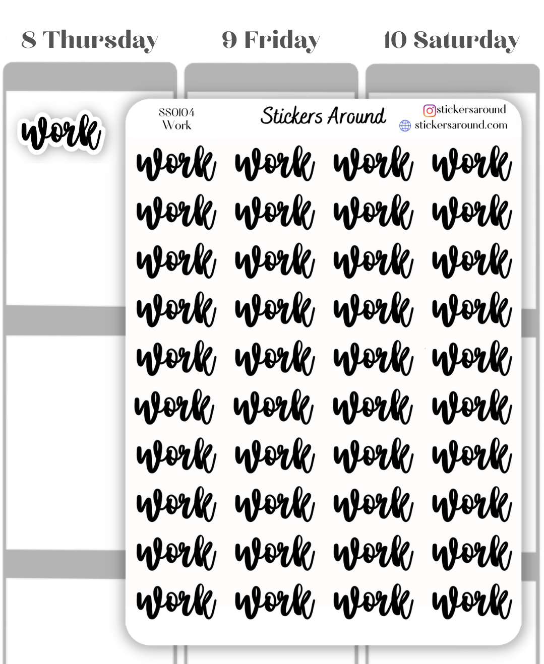 Work Script Planner Sticker – Stickers Around