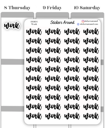 Work Script Planner Sticker