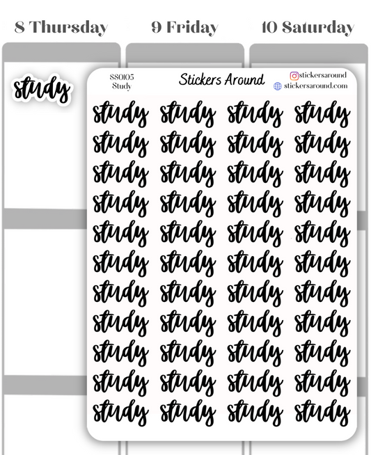 Study Script Planner Sticker